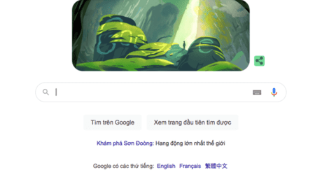 HOT: Hang Sơn Đoòng được Google tôn vinh trên trang chủ, kỳ quan thiên nhiên Việt Nam xuất hiện đầy tự hào!