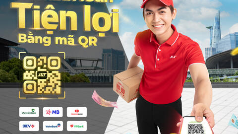 Vietcombank và J&T Express hợp tác ứng dụng QR  trong thanh toán đơn hàng