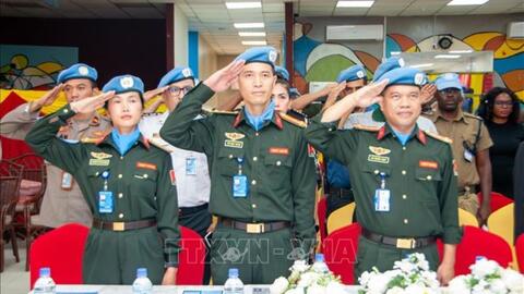 Trao Huy chương gìn giữ hòa bình Liên hợp quốc tặng 3 sĩ quan Công an Việt Nam