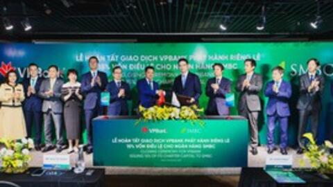VPBank hoàn tất phát hành cổ phiếu riêng lẻ cho nhà đầu tư Nhật Bản SMBC