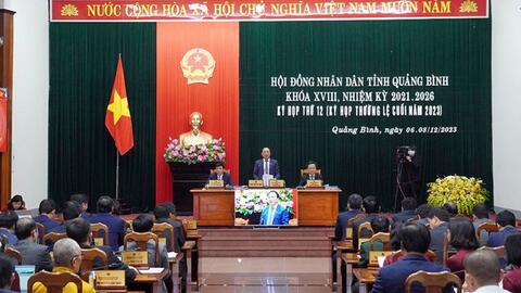Quảng Bình: Công bố kết quả lấy phiếu tín nhiệm đối với 30 chức danh chủ chốt do Hội đồng nhân dân tỉnh bầu