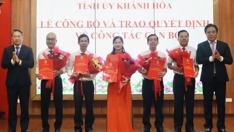 Khánh Hòa điều động, bổ nhiệm nhiều cán bộ chủ chốt