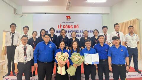 Công bố quyết định thành lập Đoàn trường TH-THCS-THPT Marie Curie