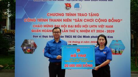 Tặng "sân chơi thiếu nhi" mừng ngày hội lớn của thanh niên Hoàng Mai
