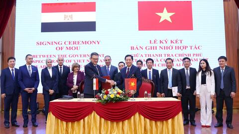 Phó Tổng Thanh tra Dương Quốc Huy tiếp Đoàn Đại biểu cấp cao Cơ quan Giám sát Hành chính Ai Cập