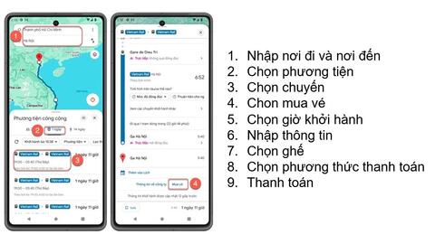Đường sắt Việt Nam bán vé tàu qua bản đồ trực tuyến