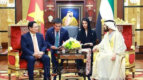 Thủ tướng Chính phủ Phạm Minh Chính hội đàm với Phó tổng thống kiêm Thủ tướng UAE