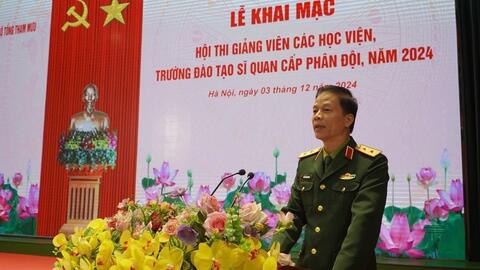 Khai mạc Hội thi giảng viên các học viện, trường đào tạo sĩ quan cấp phân đội năm 2024