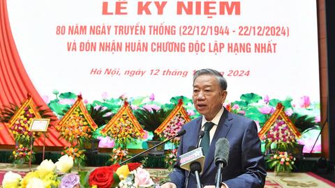 Phát biểu của Tổng Bí thư Tô Lâm tại Lễ kỷ niệm 80 năm Ngày truyền thống Tổng cục Chính trị Quân đội nhân dân Việt Nam và đón nhận Huân chương Độc lập hạng Nhất