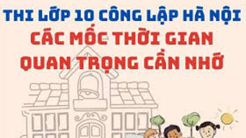Mốc thời gian cần nhớ tại kỳ thi lớp 10 công lập Hà Nội