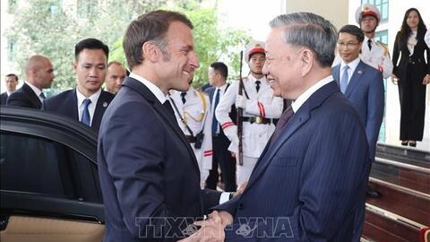 Tổng Bí thư Tô Lâm tiếp Tổng thống Pháp Emmanuel Macron