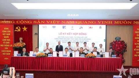 Ký hợp đồng gói thầu thi công xây lắp công trình Nhà máy Thủy điện Trị An mở rộng