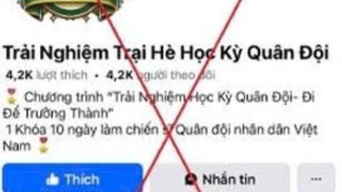 Công an TP Hồ Chí Minh khuyến cáo cảnh giác với thông tin quảng cáo trại hè, học kỳ quân đội