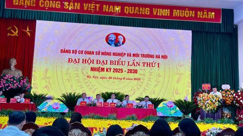 Đại hội Đảng bộ Sở Nông nghiệp và Môi trường Hà Nội: Đổi mới tư duy lãnh đạo, phát triển nông nghiệp xanh, tài nguyên bền vững