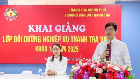 Hơn 100 công chức ngành Thanh tra cả nước tham dự khoá bồi dưỡng nghiệp vụ Thanh tra viên Khoá 10