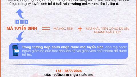 Hà Nội: Cấp mã tuyển sinh đầu cấp trước ngày 31/5