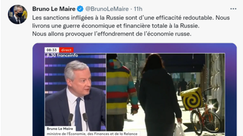 Bộ trưởng Pháp tuyên chiến với kinh tế Nga "quay xe" sau lời cảnh cáo gắt của ông Medvedev