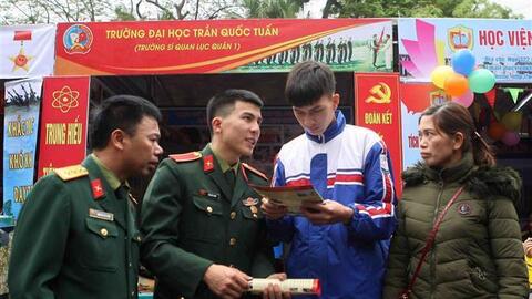 Thí sinh thi trường quân đội sẽ điều chỉnh nguyện vọng xét tuyển theo nhóm trường