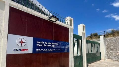 Kon Tum: Trạm cắt 220KV Bờ Y bị sạt trượt nghiêm trọng