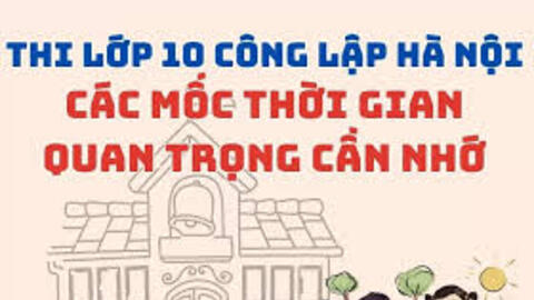 Mốc thời gian cần nhớ tại kỳ thi lớp 10 công lập Hà Nội