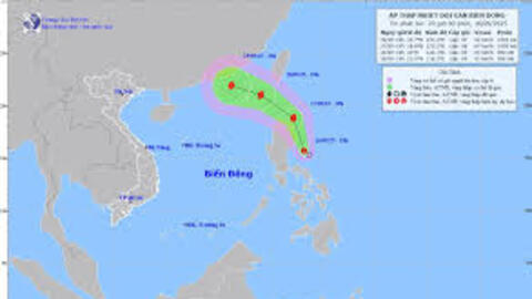 Áp thấp nhiệt đới gần Biển Đông