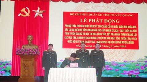 Thi đua thực hiện tốt Cuộc bầu cử đại biểu Quốc hội khóa XVI, bầu cử đại biểu HĐND các cấp nhiệm kỳ 2026-2031