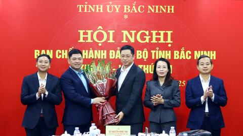 Đồng chí Trần Huy Phương được bầu giữ chức Phó bí thư Tỉnh ủy Bắc Ninh