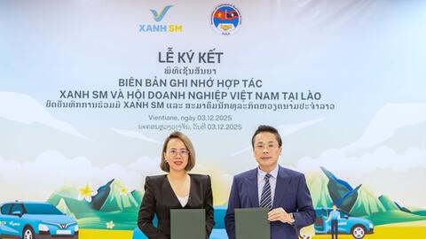 Xanh SM ký hợp tác chiến lược với hội doanh nghiệp Việt Nam tại Lào, mở rộng giải pháp di chuyển xanh tại Lào