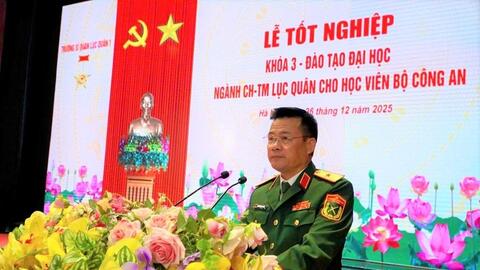 Trường Sĩ quan Lục quân 1 tổ chức tốt nghiệp cho học viên Bộ Công an