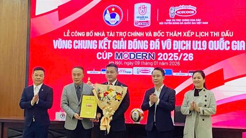 VFF công bố nhà tài trợ Giải bóng đá U19 quốc gia 2025-2026
