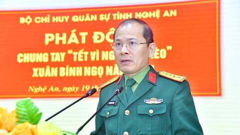 Cơ quan Bộ CHQS tỉnh Nghệ An quyên góp hơn 310 triệu đồng ủng hộ Tết vì người nghèo