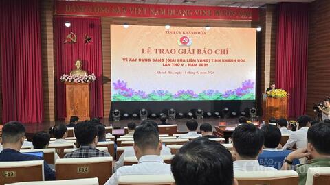 Báo Công Thương đoạt giải C Giải báo chí về xây dựng Đảng tỉnh Khánh Hòa lần thứ V