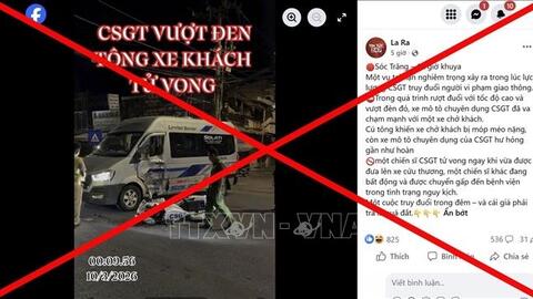 Công an TP Cần Thơ bác tin xe cảnh sát giao thông rượt đuổi gây tai nạn