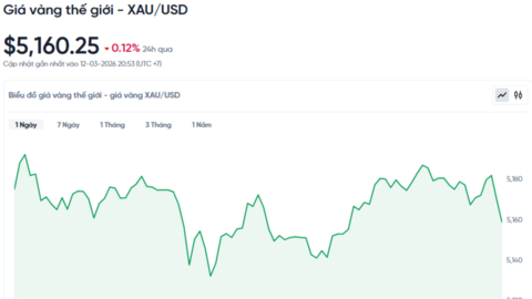 Giá vàng hôm nay ngày 13/03/2026: Dự báo giảm