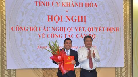 Tỉnh ủy Khánh Hòa: Công bố các nghị quyết, quyết định về công tác cán bộ