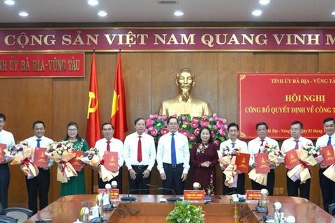 Bà Rịa - Vũng Tàu điều động, bổ nhiệm nhiều cán bộ chủ chốt