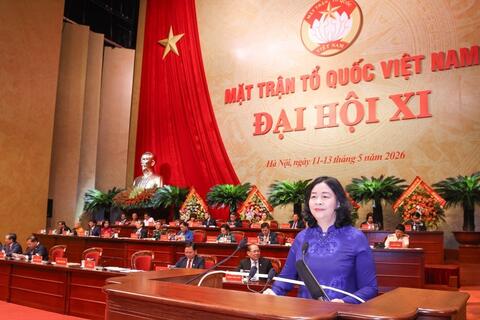Bà Bùi Thị Minh Hoài tái đắc cử Chủ tịch Ủy ban Trung ương Mặt trận Tổ quốc Việt Nam