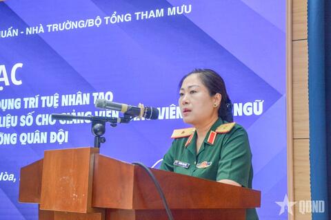 Tập huấn ứng dụng AI, xây dựng học liệu số cho giảng viên ngoại ngữ toàn quân