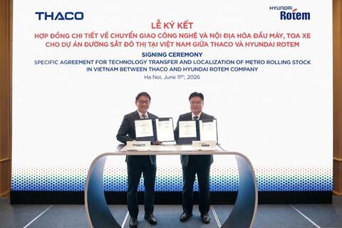 THACO và Tập đoàn Hyundai Rotem (Hàn Quốc) đẩy mạnh hợp tác chuyển giao công nghệ và nội địa hóa sản xuất đầu máy xe metro