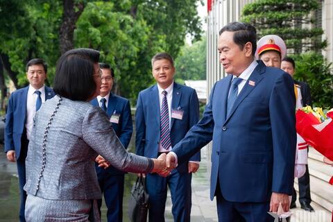 Chủ tịch Quốc hội Trần Thanh Mẫn chủ trì Lễ đón và hội đàm với Chủ tịch Quốc hội Campuchia