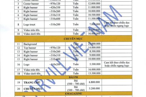 Báo giá website năm 2026