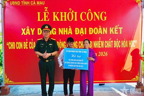 Cà Mau: Khởi công xây dựng nhà đại đoàn kết