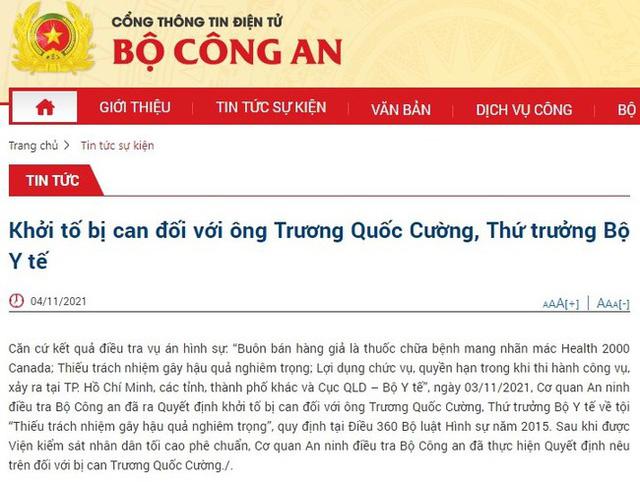 Truy tố Thứ trưởng Y tế Trương Quốc Cường cùng 13 bị can liên quan vụ buôn bán thuốc giả - Ảnh 1.