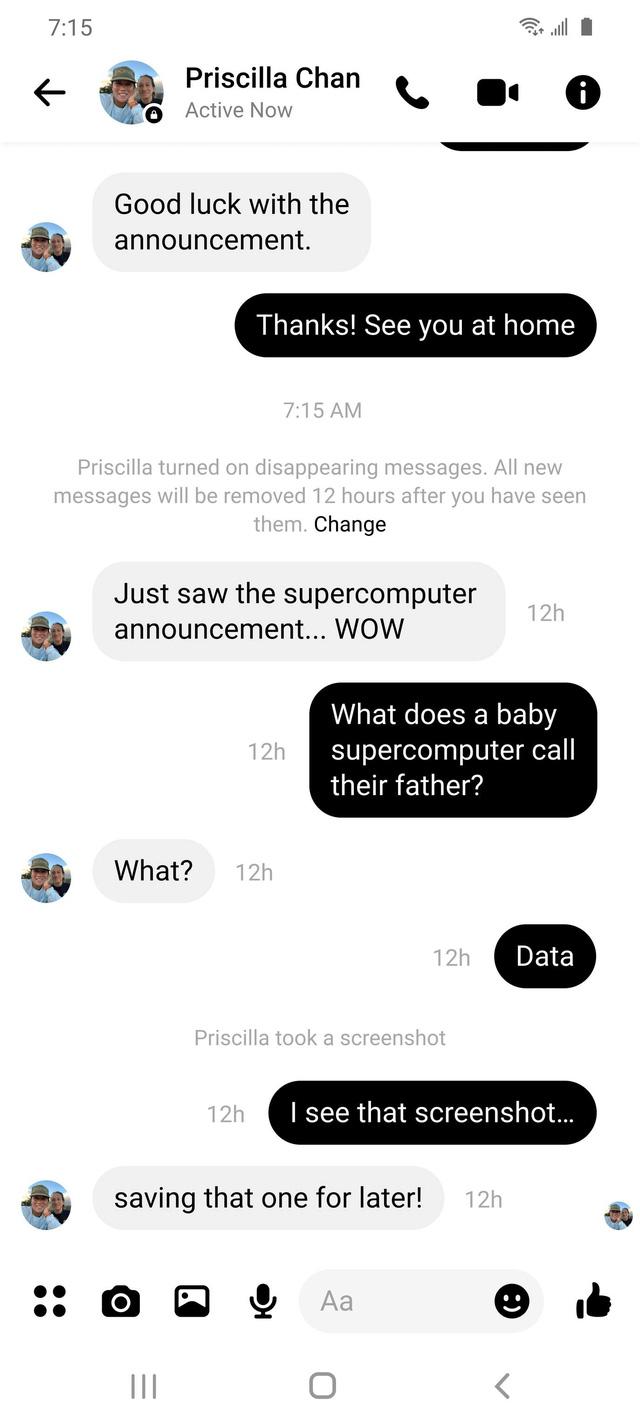 HOT: Messenger cập nhật tính năng thông báo khi chụp màn hình chat, Mark Zuckerberg tố bị vợ cap đoạn chat ngay trên Facebook - Ảnh 1.