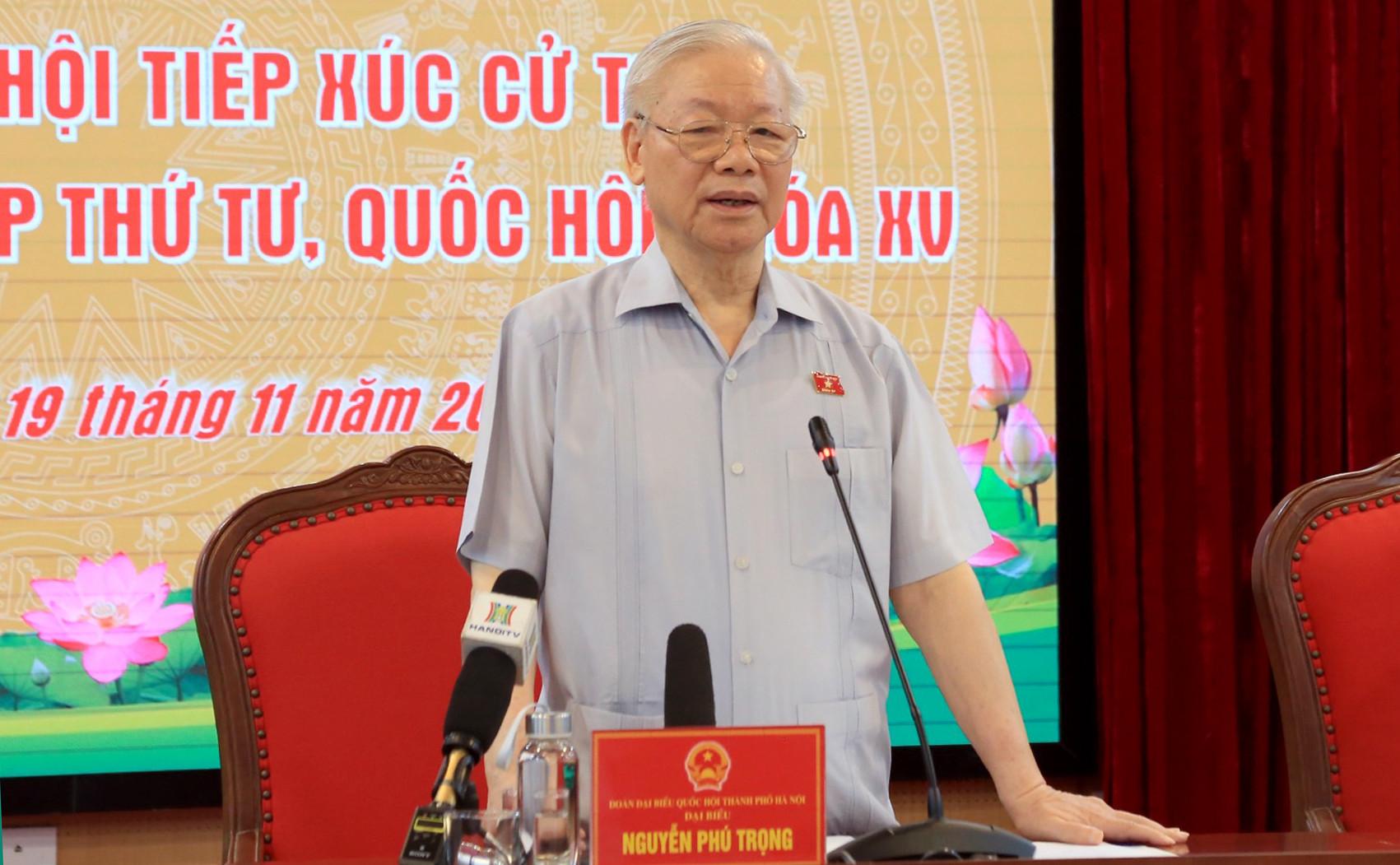Tổng Bí thư Nguyễn Phú Trọng: 'Sắp tới sẽ làm vụ nào đều được kể tên, khối anh sợ'