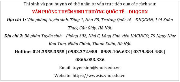 Trường Quốc tế - ĐHQGHN xét tuyển bổ sung năm 2023 - Ảnh 4.