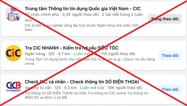 Cảnh báo mạo danh trang Mạng xã hội của CIC để lừa đảo