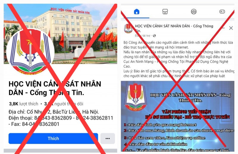 Bóc mẽ thủ đoạn lừa đảo của Facebook giả mạo Học viện Cảnh sát nhân dân