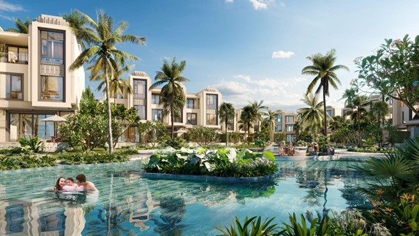 Xanh lam của trời, xanh biếc của biển, xanh mát của cây cỏ bao trọn lấy “bảo vật” Lagoon Residences