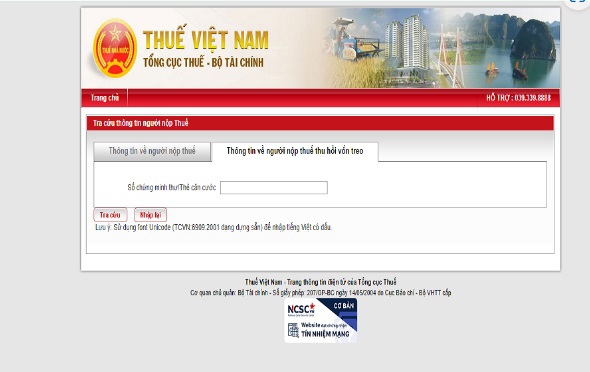 Tổng cục Thuế cảnh báo website giả mạo có tên miền https://tracuutthvt.com/.